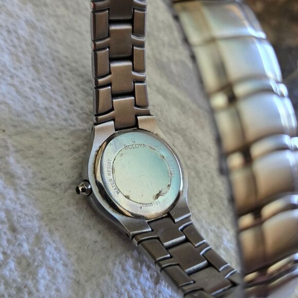 Bulova Silver Timepiece with Diamond Accents main image 4